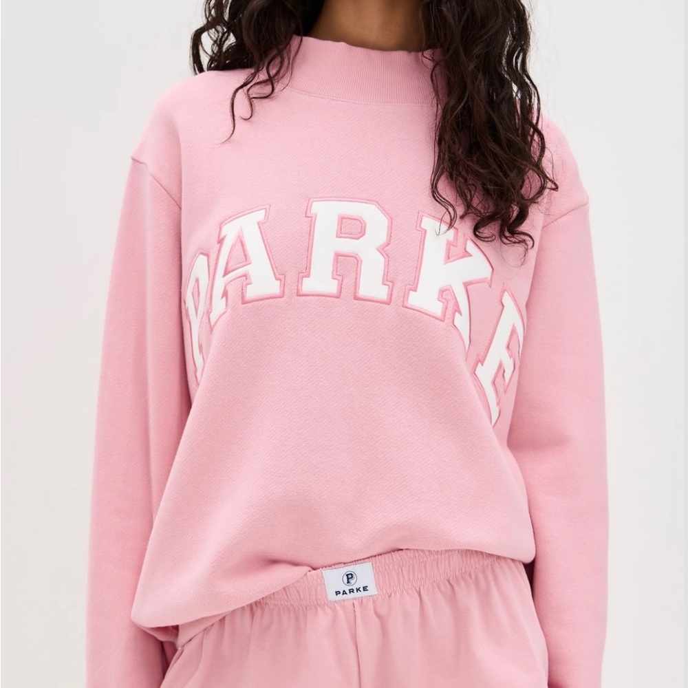 SOLD PARKE BUBBLEGUM PINK 2025 VALENTINES MOCKNECK SWEATSHIRT